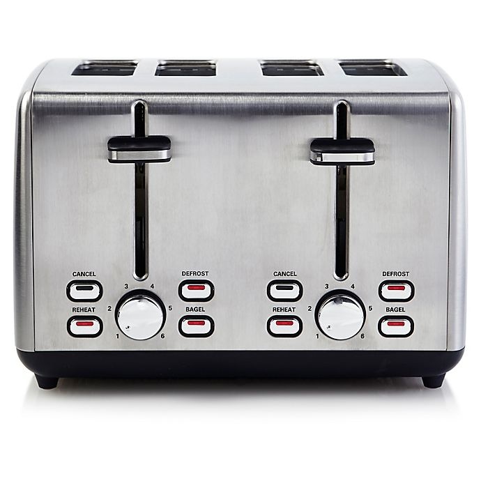 slide 1 of 8, Professional Series 4-Slice Stainless Steel Wide Slot Toaster, 1 ct