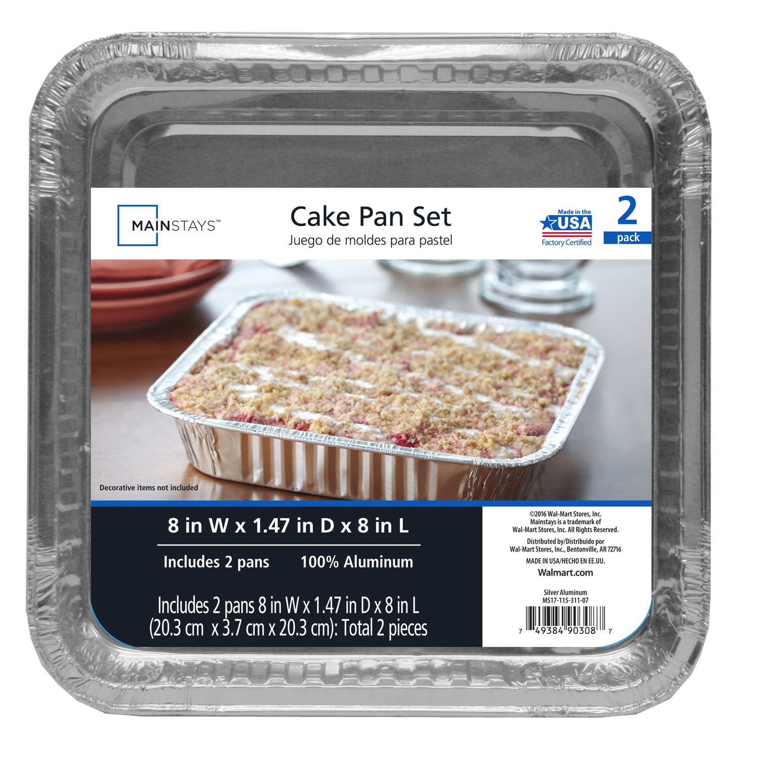 slide 1 of 1, Jiffy-Foil Jiffy Foil Round Cake Pan, 2 ct