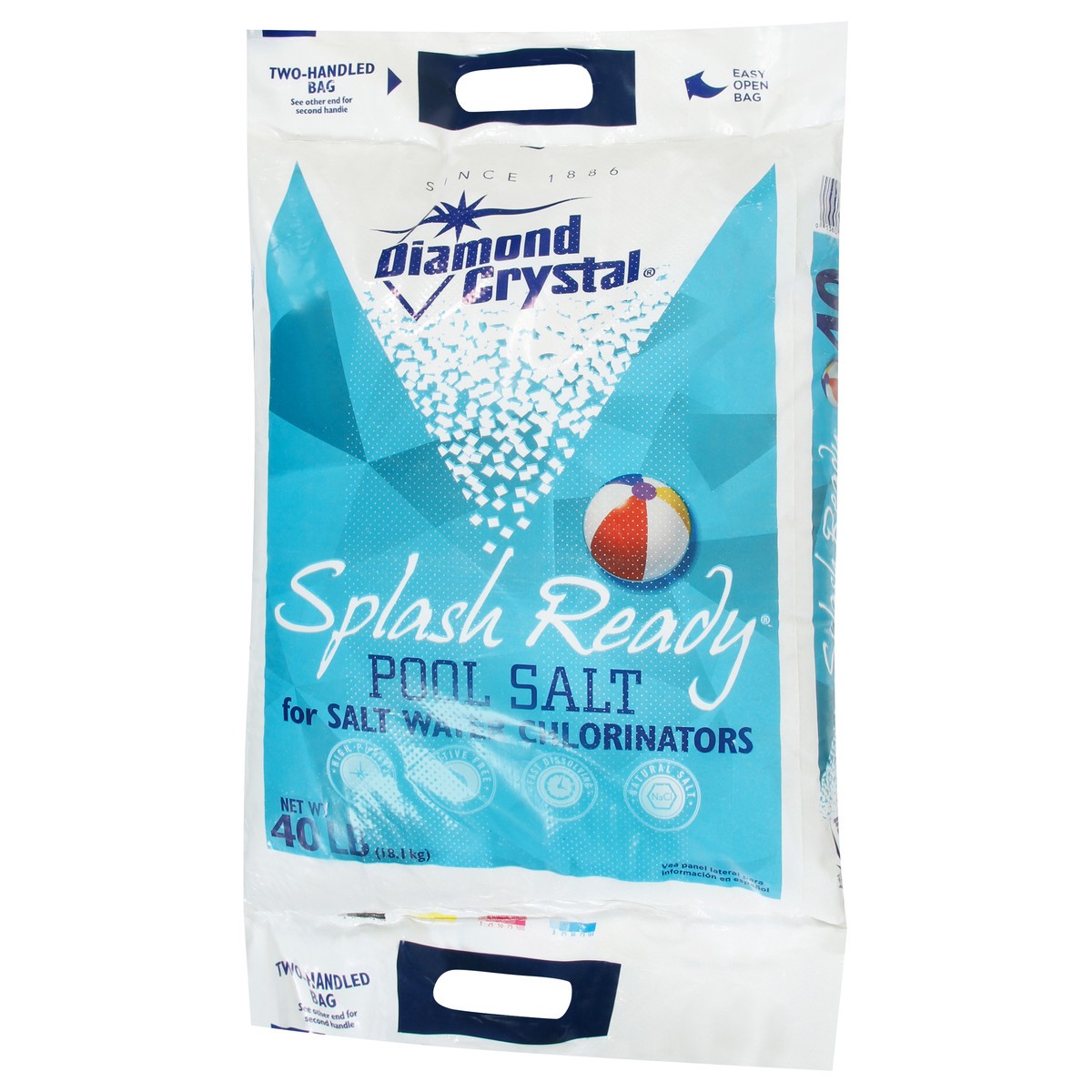 slide 11 of 12, Diamond Crystal Splash Ready Pool Salt 40 lb, 40 lb