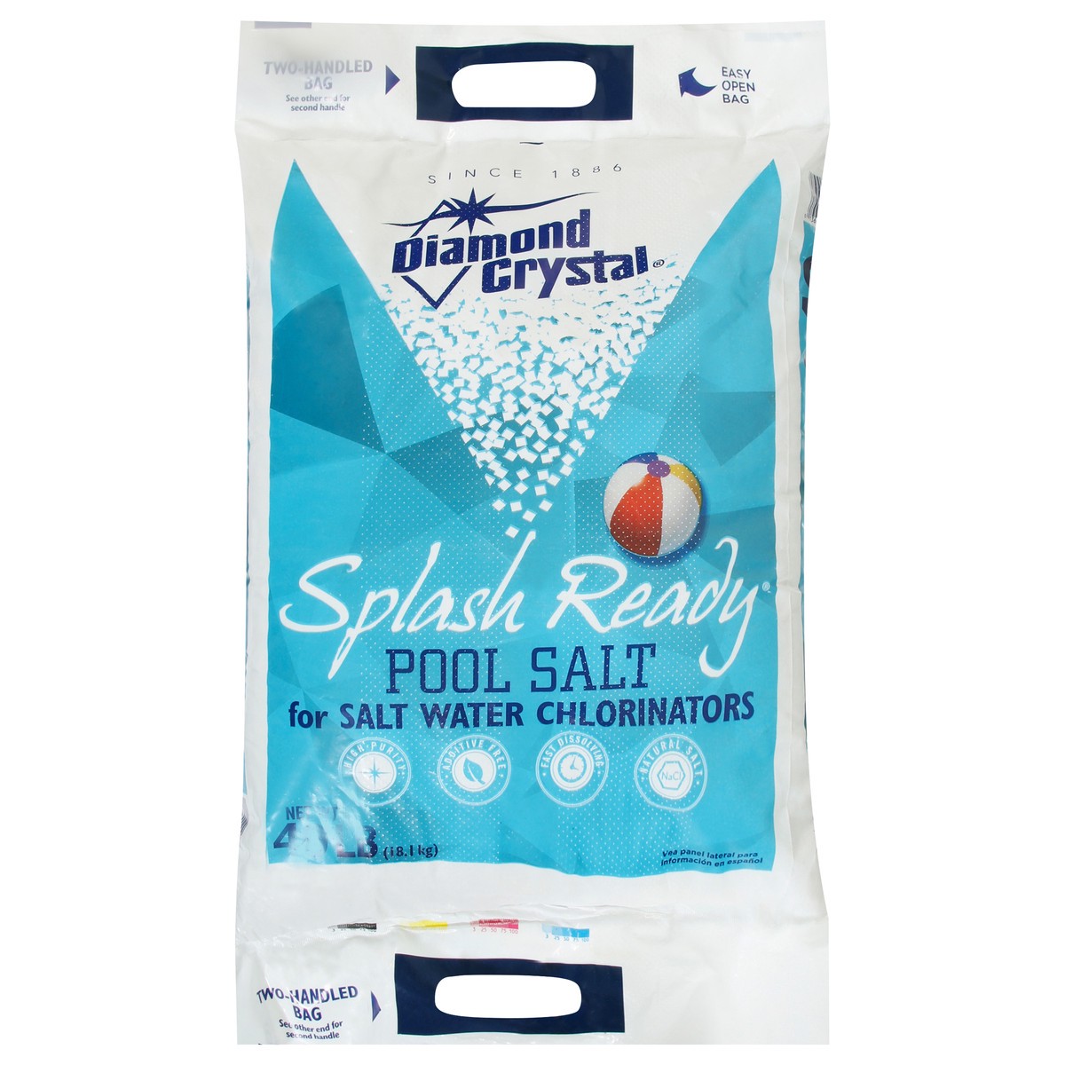 slide 4 of 12, Diamond Crystal Splash Ready Pool Salt 40 lb, 40 lb
