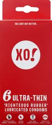 XO! Ultra-Thin Lubricated Condom 6 ea