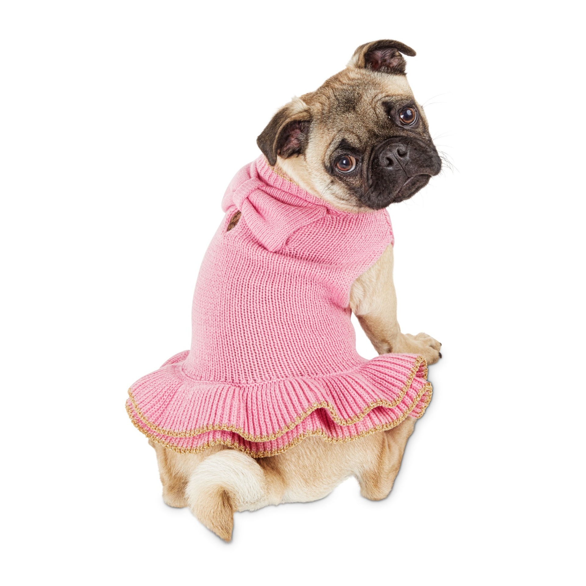 slide 1 of 1, Bond & Co. Pink Dog Sweater Dress, MED