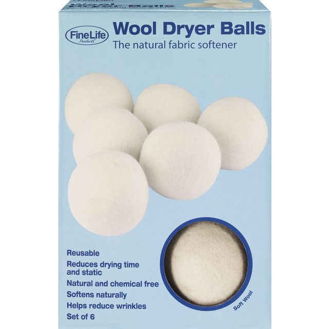 slide 1 of 1, Wool Dryer Balls 6Ct, 1 ct