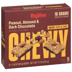 Hy-vee Peanut, Almond & Dark Chocolate Chewy Protein Bars