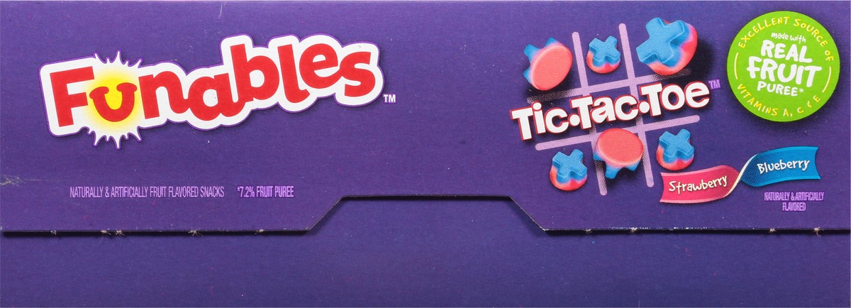 slide 4 of 9, Funables Tic Tac Toe Strawberry/Blueberry Fruit Flavored Snacks 18 - 0.8 oz Pouches, 18 ct