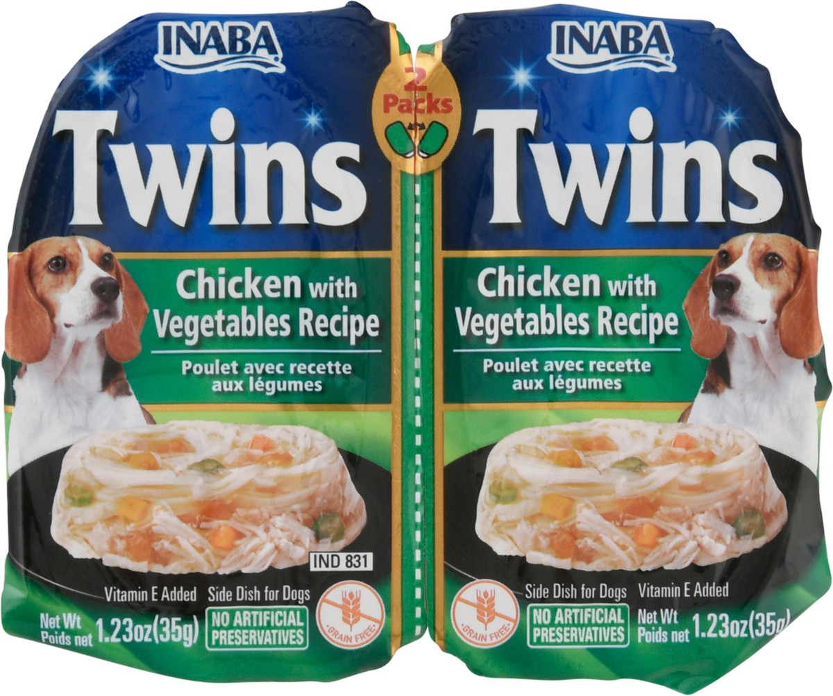slide 7 of 9, Inaba Twins 2 Packs Chicken With Vegetables Recipe Side Dish For Dogs 2 Cup/Tub/Bowl 2 ea Pack, 2 ct