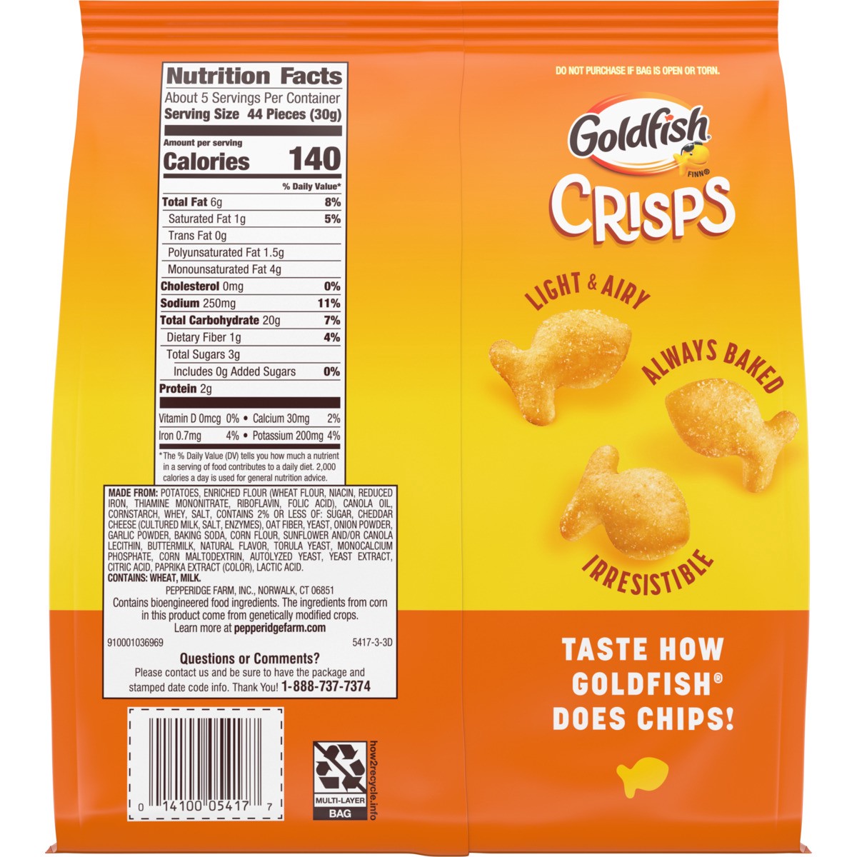slide 2 of 12, Goldfish Cheddar Crisps, 6.250 oz