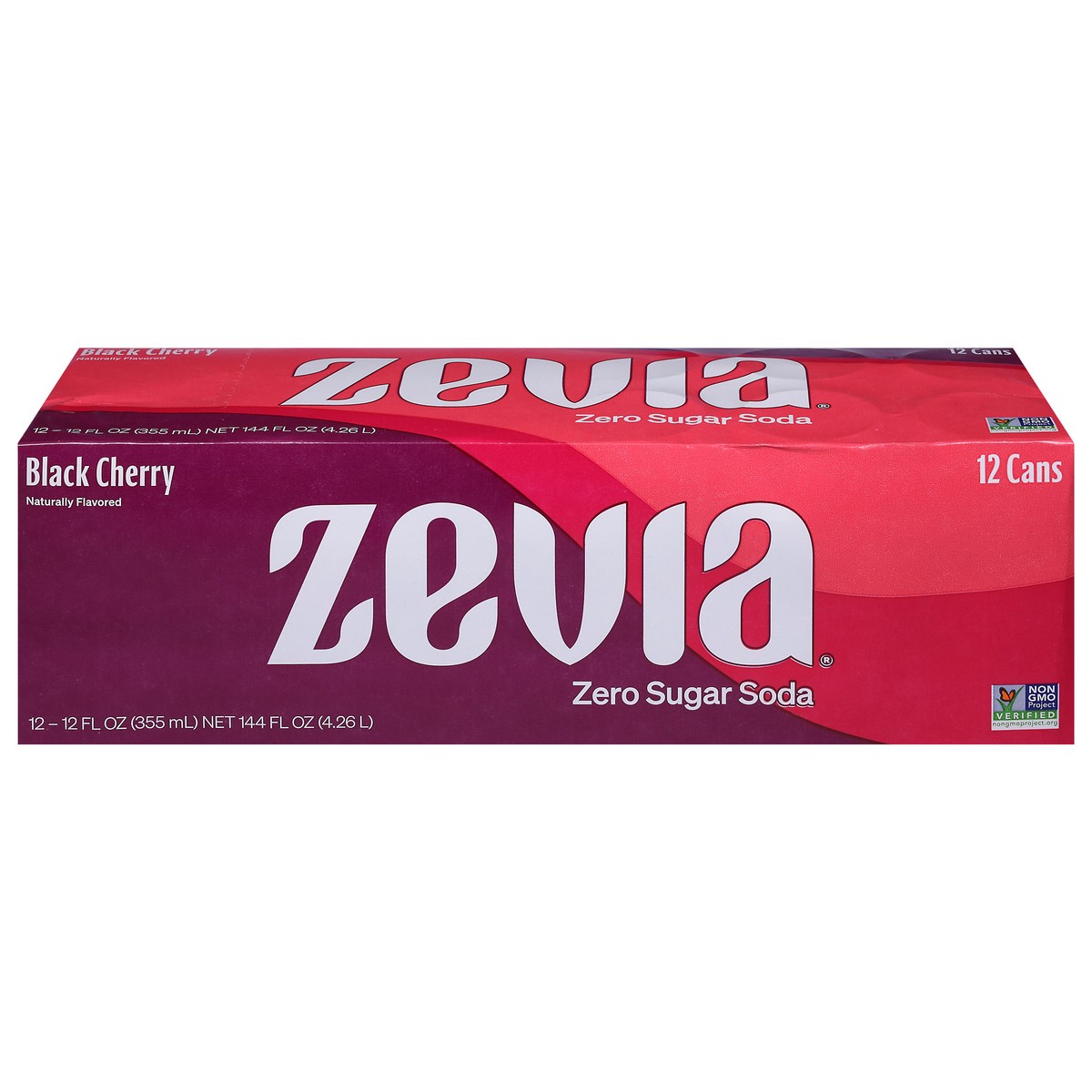 slide 1 of 5, Zevia Zero Sugar Black Cherry Soda - 12 ct, 12 ct