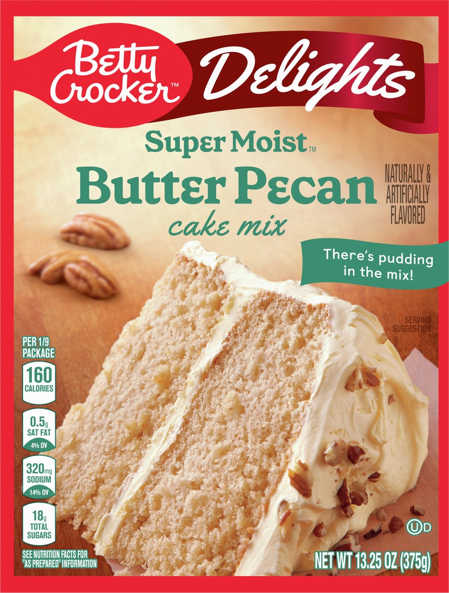 slide 2 of 9, Betty Crocker Delights Super Moist Butter Pecan Cake Mix, 13.25 oz, 13.25 oz