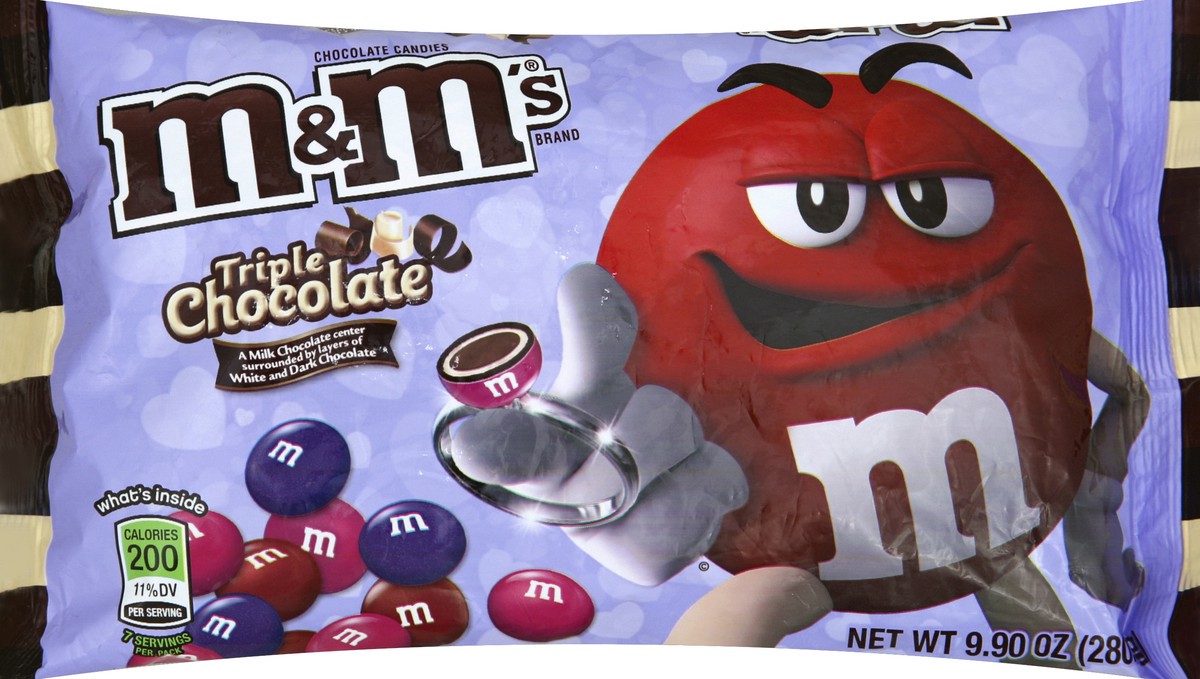 slide 5 of 6, M&M'S Valentine's Triple Chocolate Candy 9.9-Ounce Bag, 9.9 oz