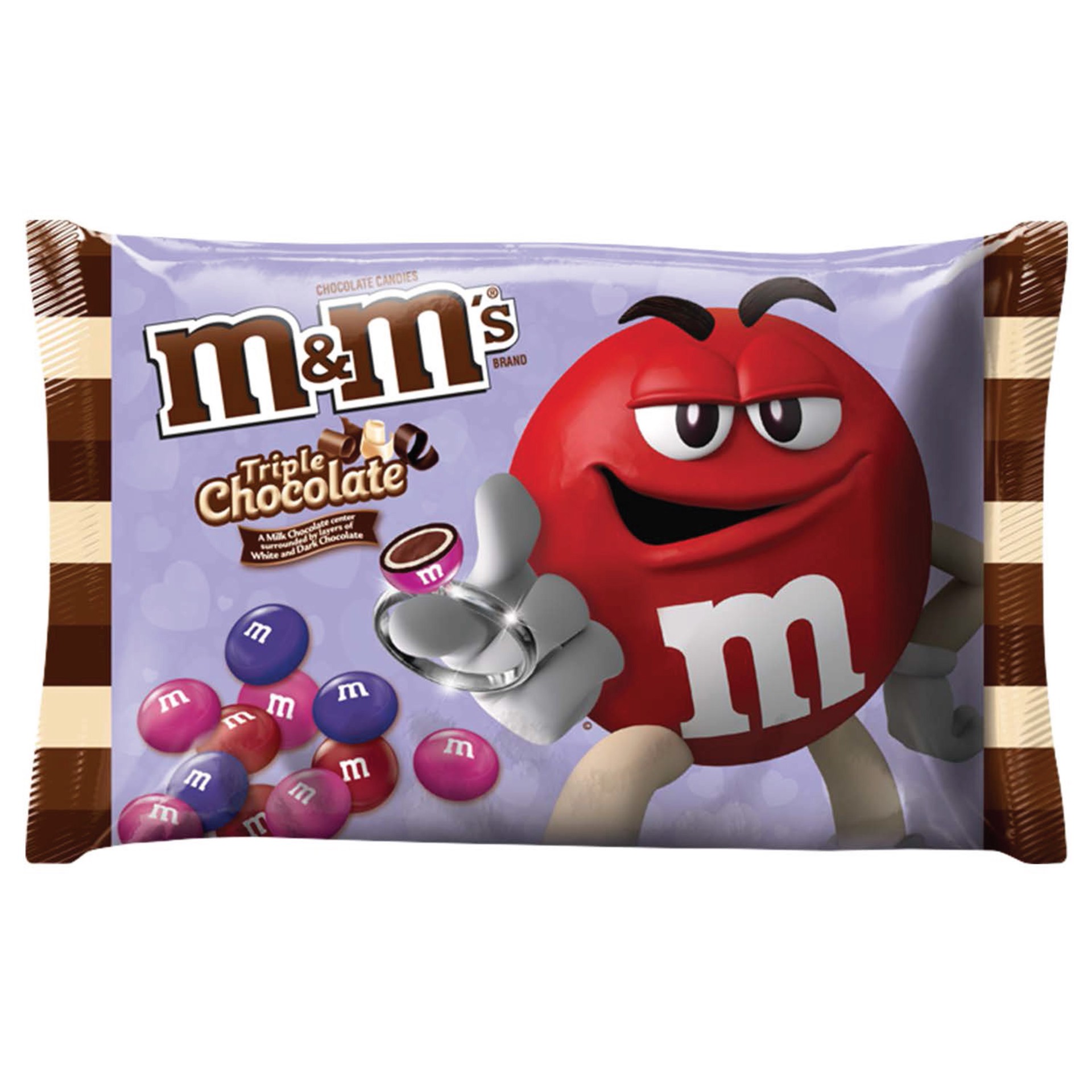 slide 1 of 6, M&M's Valentine's Triple Chocolate Candy 9.9-Ounce Bag, 9.9 oz