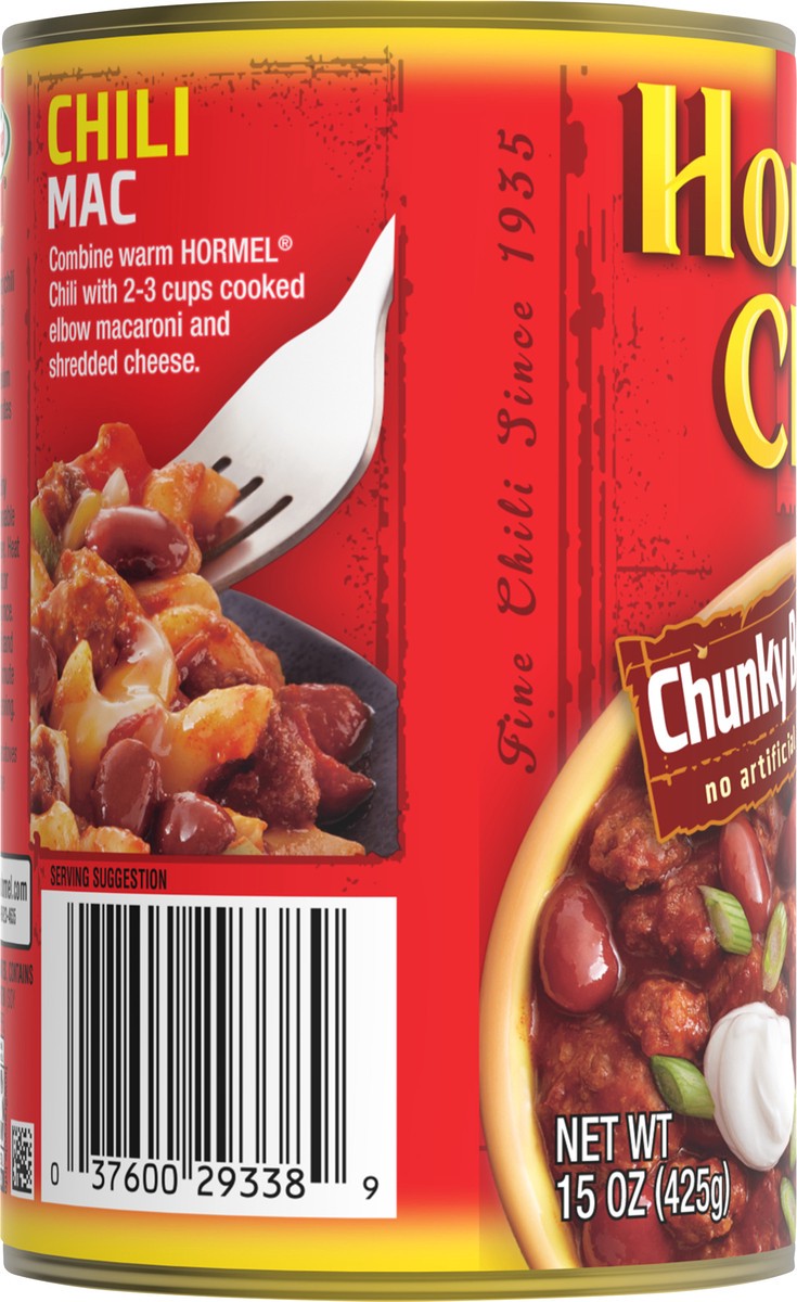 slide 3 of 11, Hormel Chunky Chili with Beef Beans 15 oz. Pull-Top Can, 15 oz