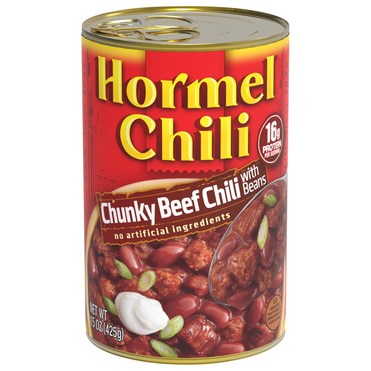 slide 1 of 11, Hormel Chunky Chili with Beef Beans 15 oz. Pull-Top Can, 15 oz