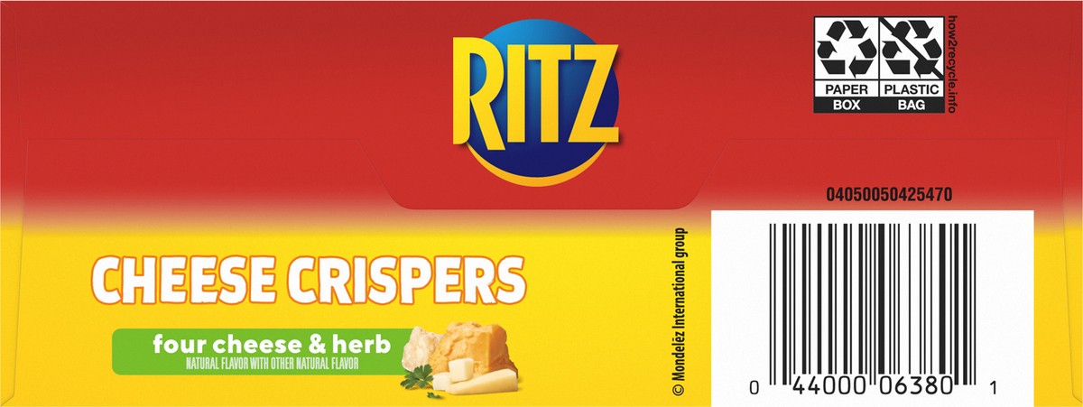 slide 4 of 9, RITZ Cheese Crispers Four Cheese and Herb Chips, 7 oz, 7 oz