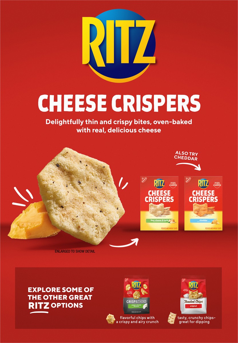 slide 5 of 9, RITZ Cheese Crispers Four Cheese and Herb Chips, 7 oz, 7 oz