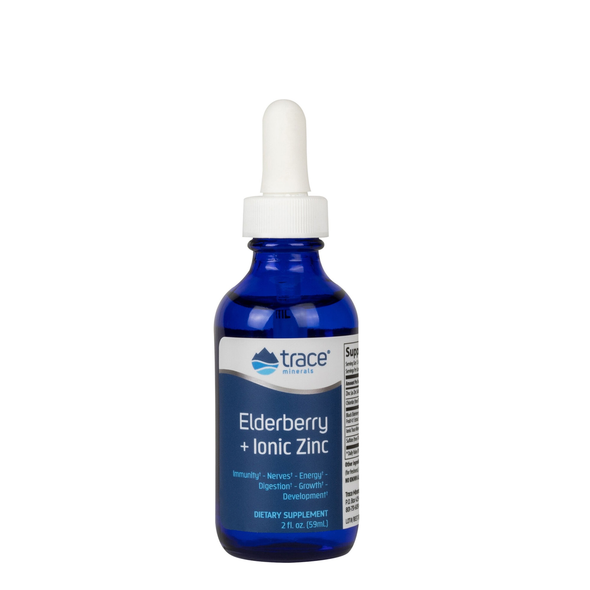 slide 1 of 1, Trace Minerals Ionic Elderberry + Zinc Liquid Concentrate, 2 fl oz