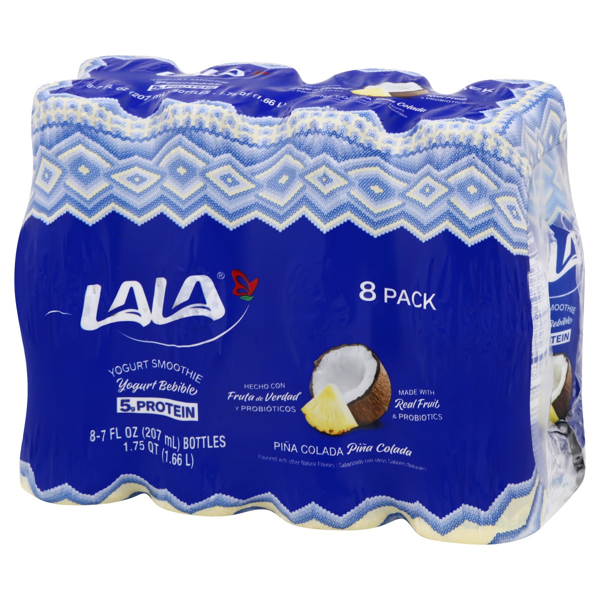 slide 6 of 10, LALA Pina Colada Yogurt Smoothie 8 - 7 fl oz Bottles, 8 ct