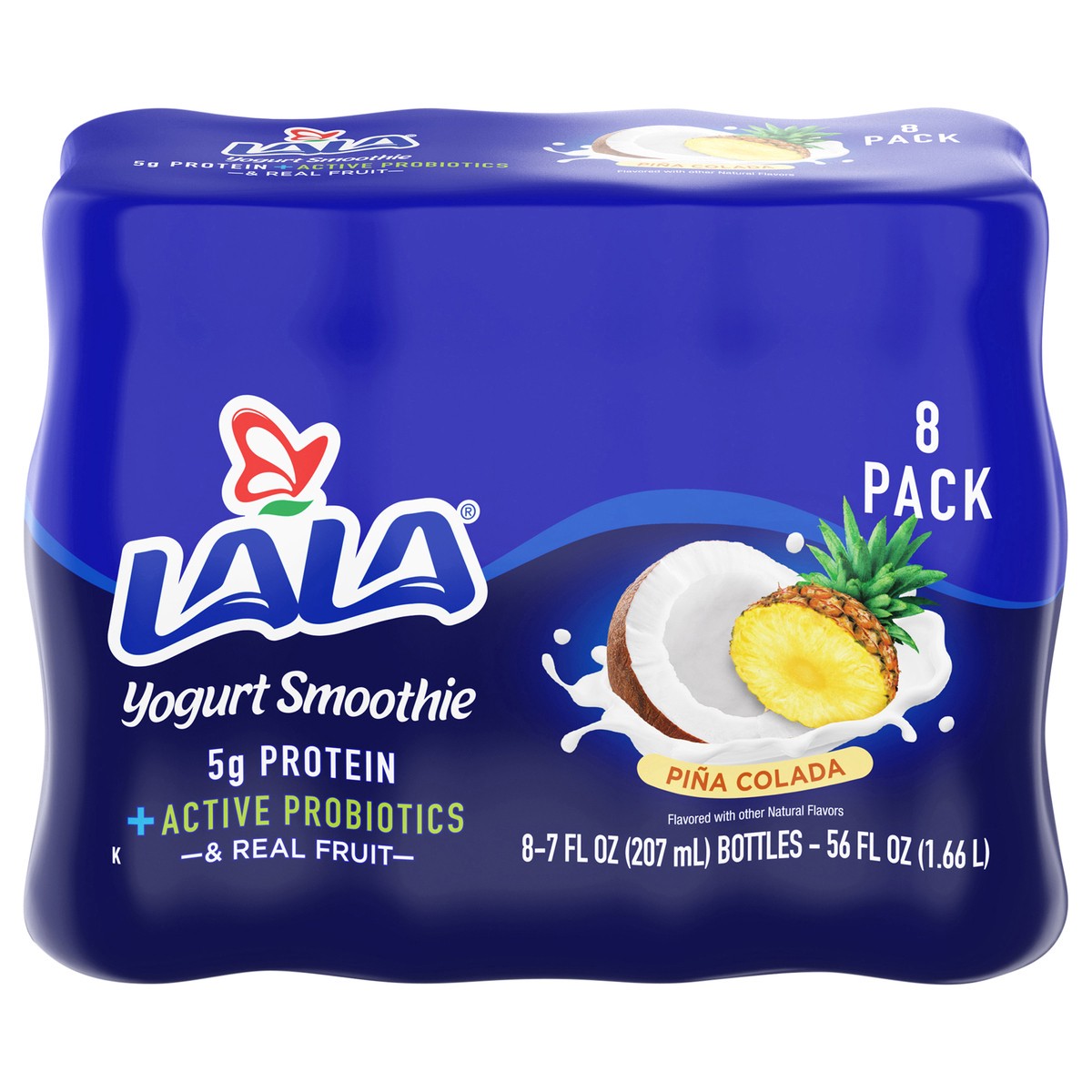 slide 1 of 10, LALA Pina Colada Yogurt Smoothie 8 - 7 fl oz Bottles, 8 ct