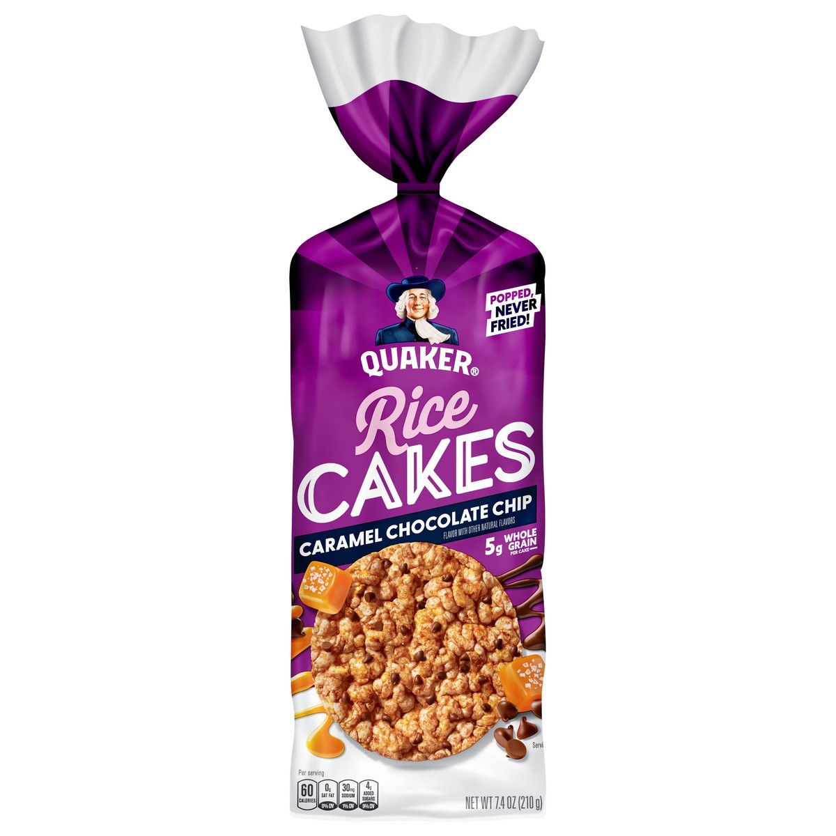 slide 1 of 2, Quaker Rice Cakes Caramel Chocolate 6.56oz - 6.56 OZ, 6.56 oz