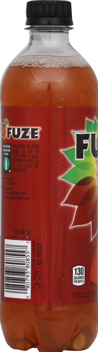 slide 3 of 4, Fuze Strawberry Red Iced Tea, 20 oz