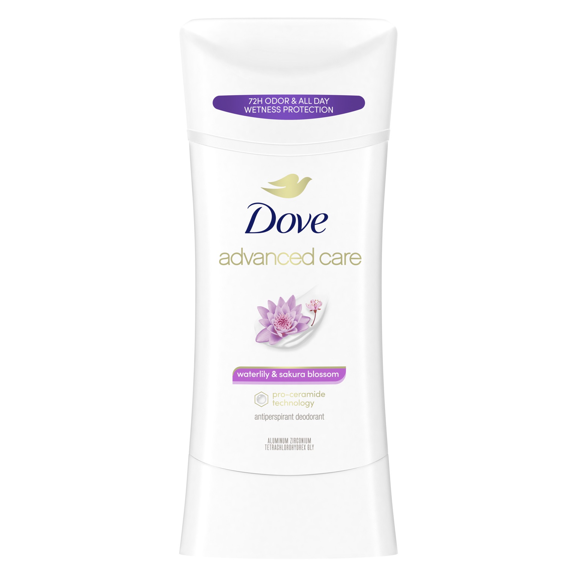 slide 1 of 7, Dove Advanced Care Antiperspirant Deodorant Stick Waterlily & Sakura Blossom, 2.6 oz, 2.6 oz