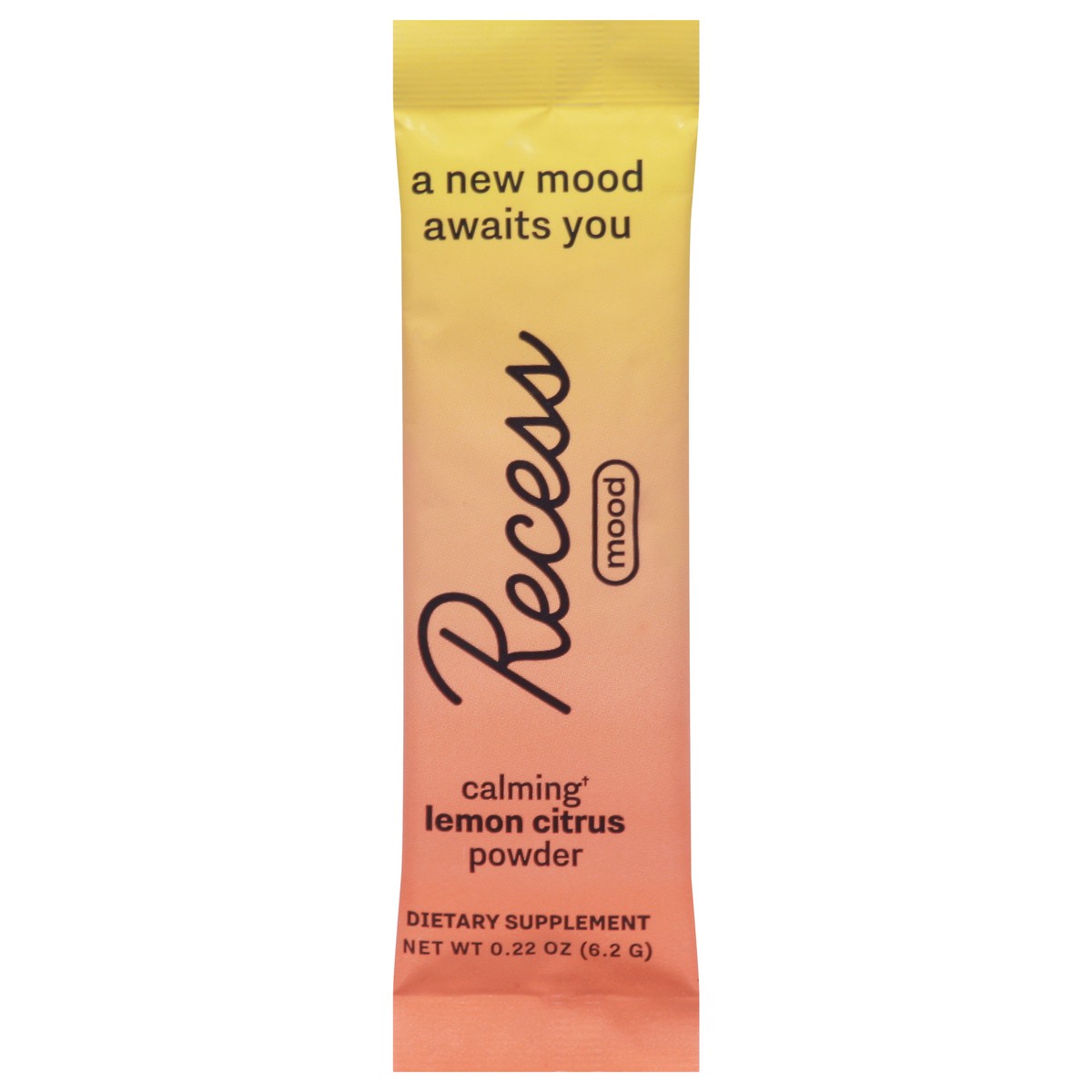 slide 1 of 10, Recess Mood Lemon Citrus Calming Magnesium Superblend Powder Single Packet, 1 ct