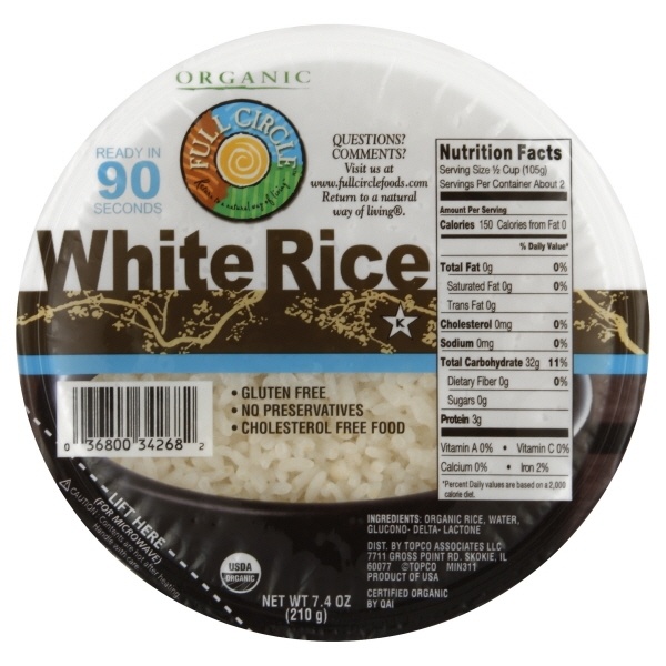 slide 1 of 1, Full Circle Market White Rice, 7.4 oz