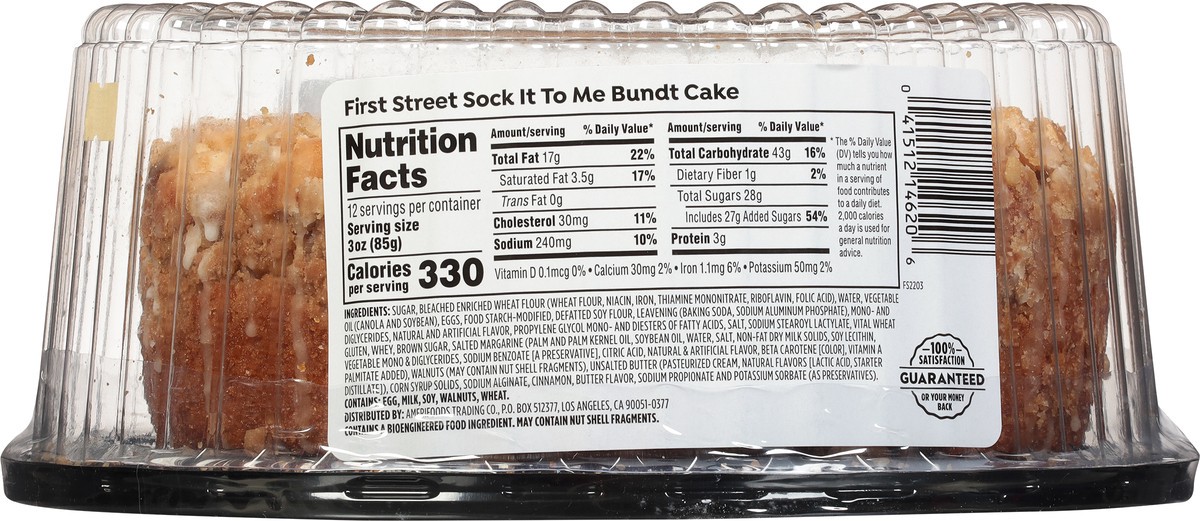 slide 6 of 14, First Street Sock It To Me Bundt Cake, 36 oz