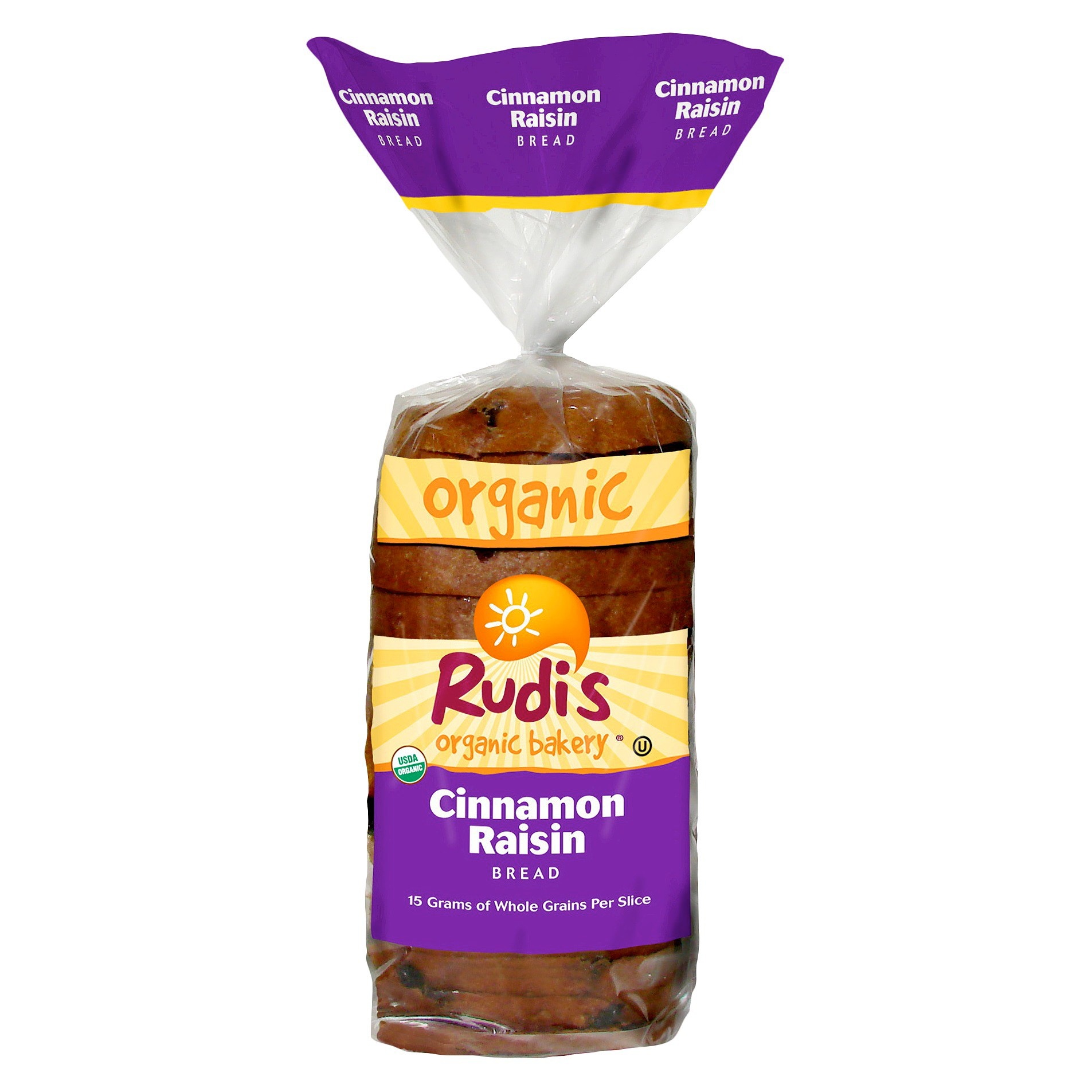 slide 1 of 1, Rudi's Organic Cinnamon Raisin gBread, 24 oz