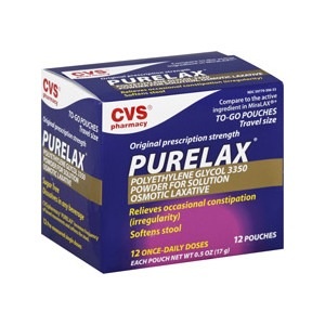 slide 1 of 1, CVS Pharmacy Original Prescription Strength Purelax Pouches, 12 ct; 0.5 oz; 17 gram