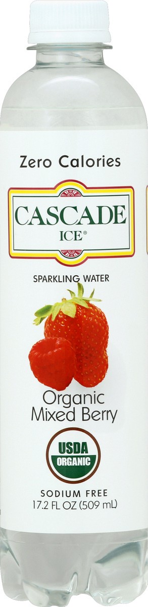 slide 3 of 4, Cascade Ice Organic Mixed Berry Sparkling Soda, 17.2 fl oz