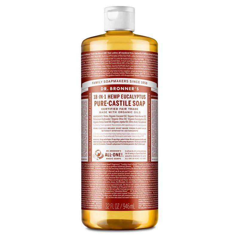 slide 1 of 13, Dr. Bronner's Castile Liq Soap Eucaly Org 32Oz, 32 fl oz