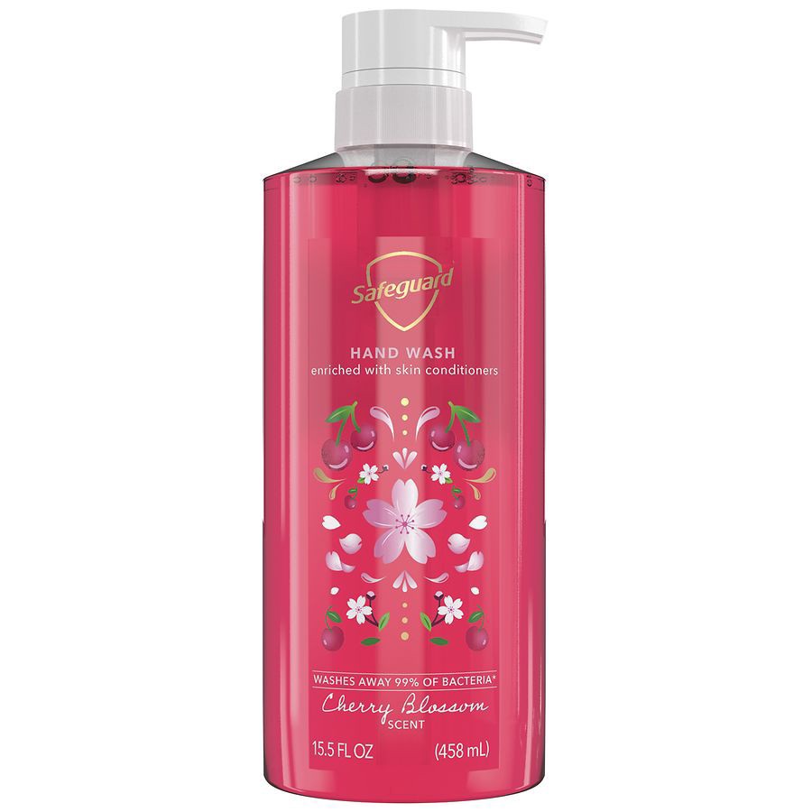 slide 3 of 5, Safeguard Hand Wash Cherry Blossom Scent, 15.5 oz