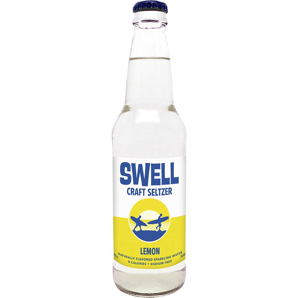 slide 1 of 1, Swell Soda Lemon Craft Seltzer, 4 ct; 12 oz