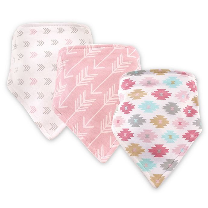 slide 1 of 1, Hudson Kids Hudson Baby Aztec Bandana Bib Set - Pink, 3 ct