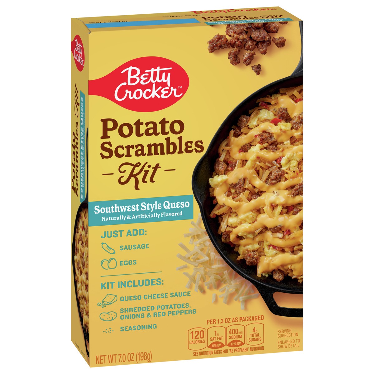 slide 9 of 9, Betty Crocker Potato Scrambles Kit, Southwest Style Queso, 7 oz