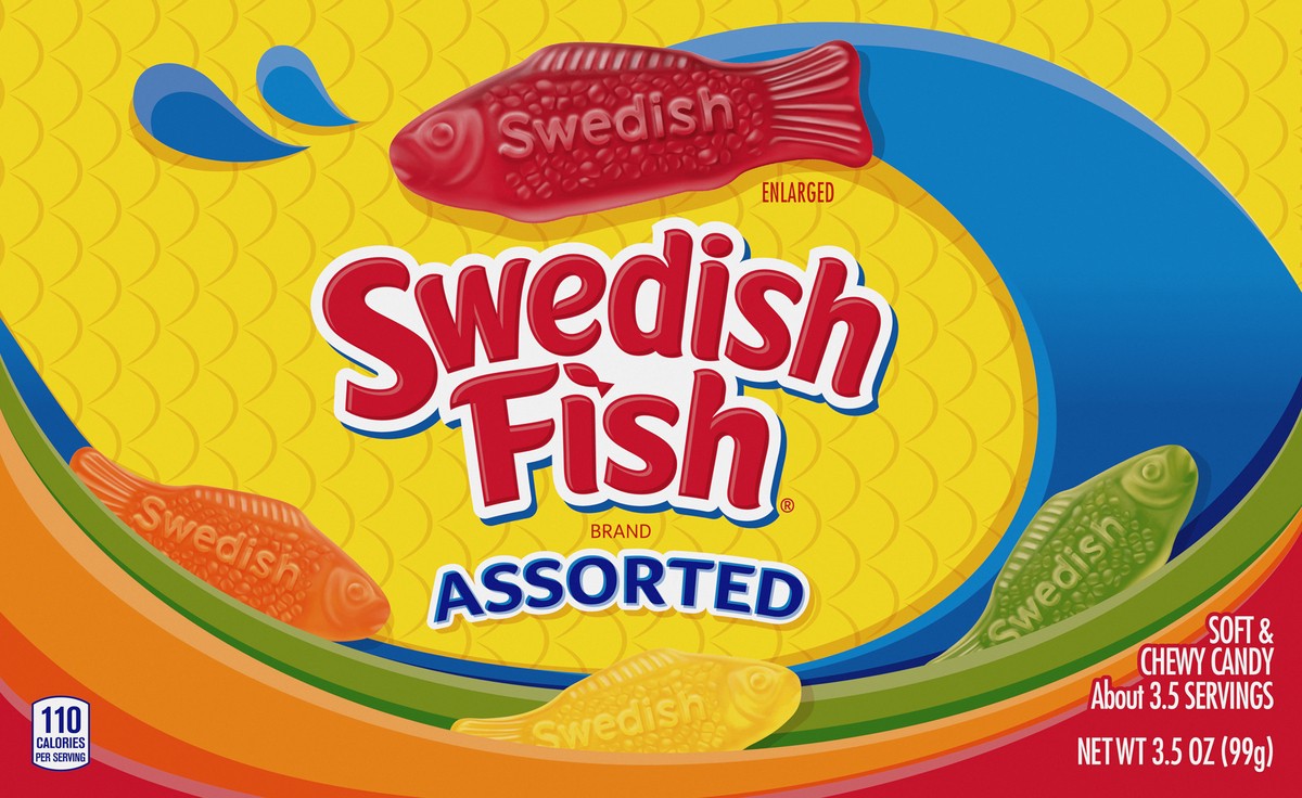 slide 7 of 9, SWEDISH FISH Assorted Soft & Chewy Candy, 3.5 oz, 3.5 oz