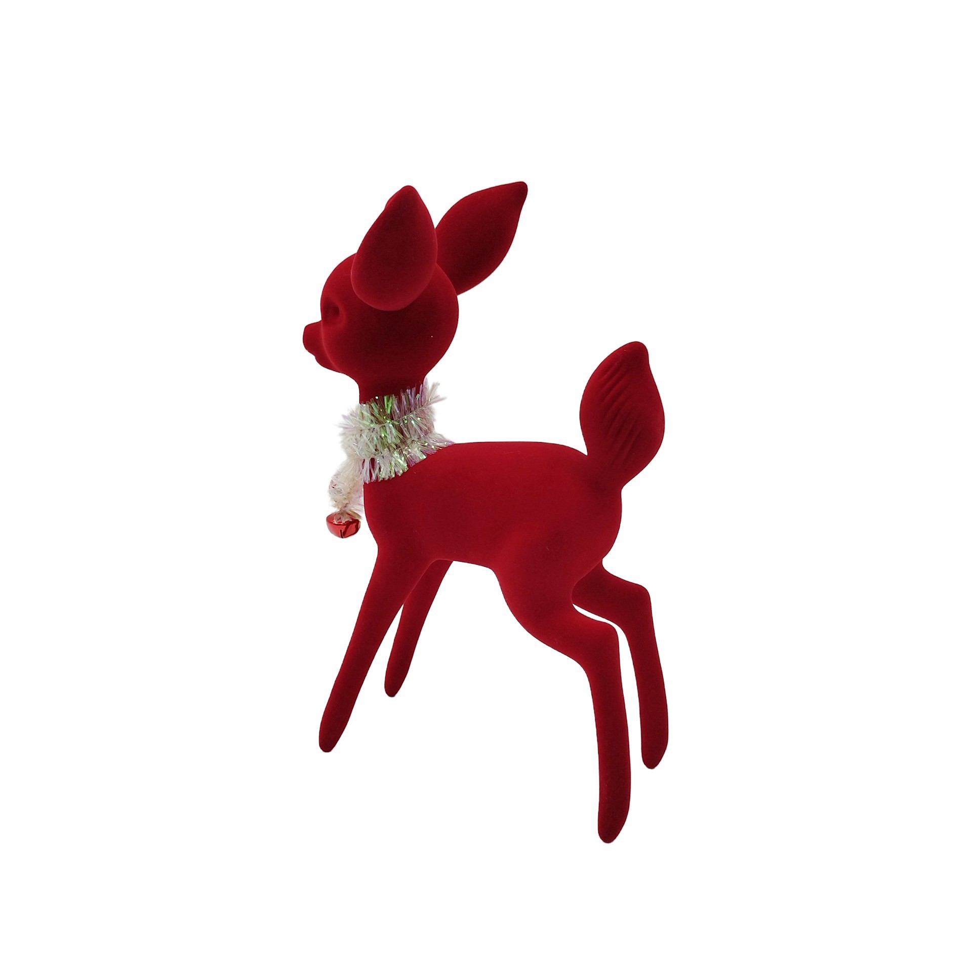 slide 2 of 2, 11.75" Red Flocked Deer Tabletop Decor By Ashland, 11.75 in