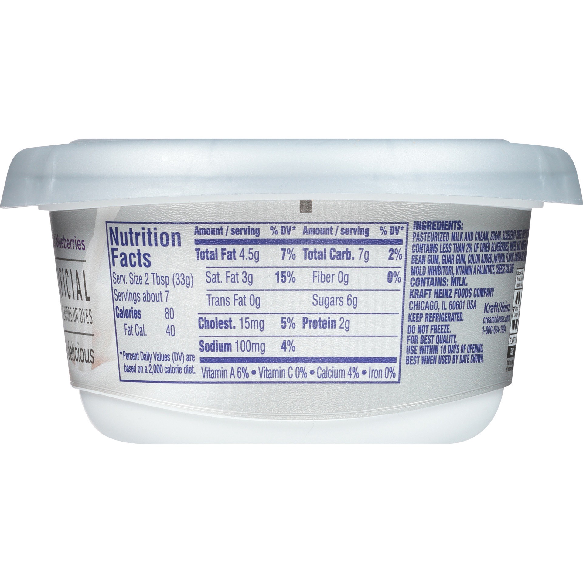 slide 6 of 13, Philadelphia Blueberry Cream Cheese Spread, 7.5 oz