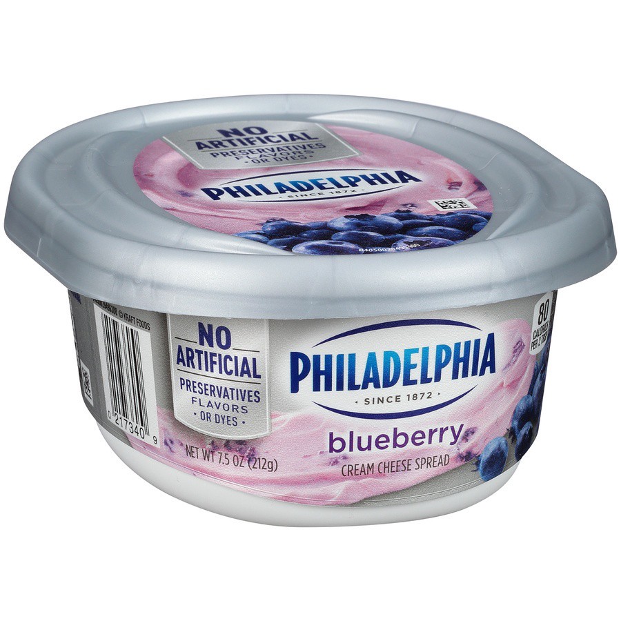 slide 10 of 13, Philadelphia Blueberry Cream Cheese Spread, 7.5 oz