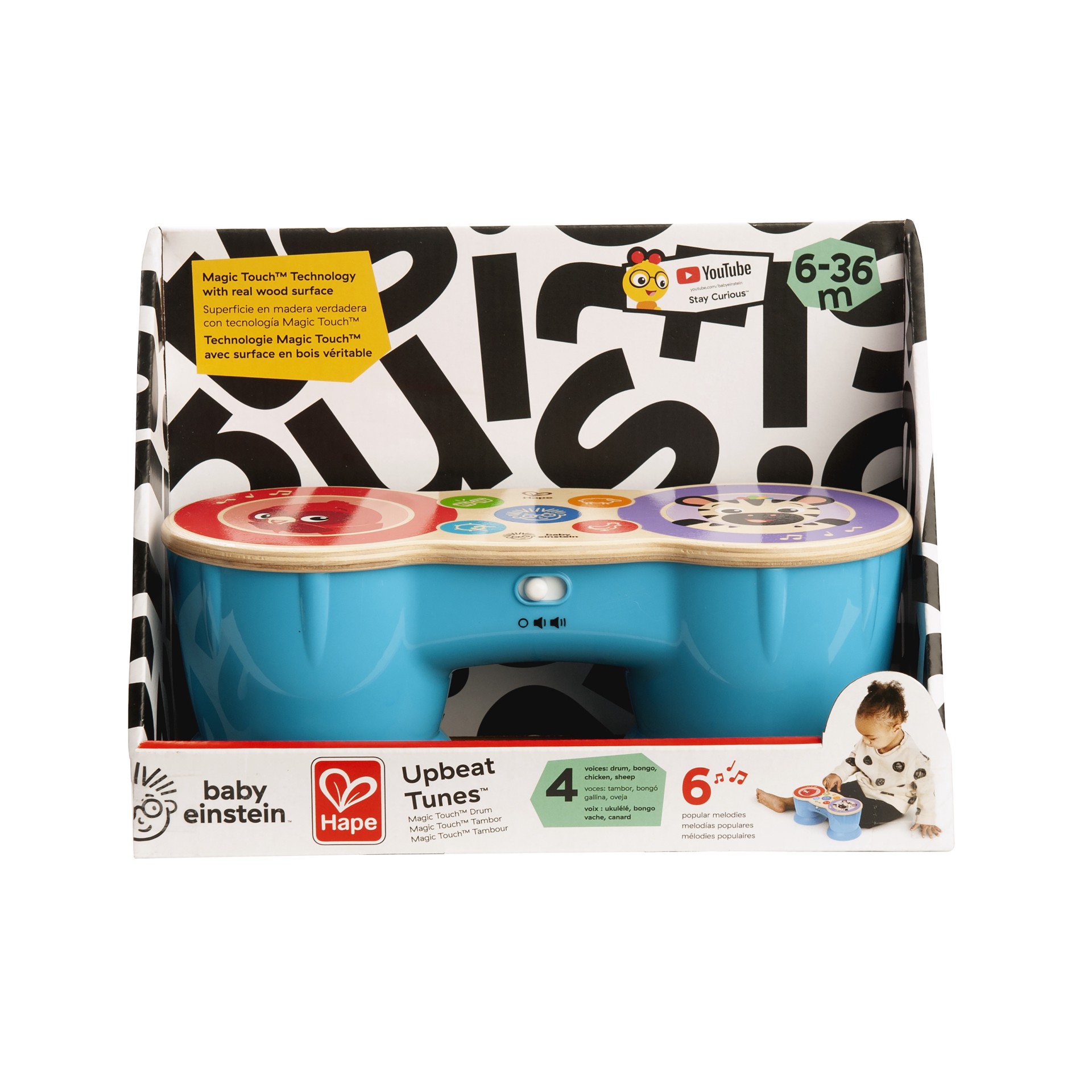 slide 4 of 9, Baby Einstein Upbeat Tunes Magic Touch Drum, 1 ct