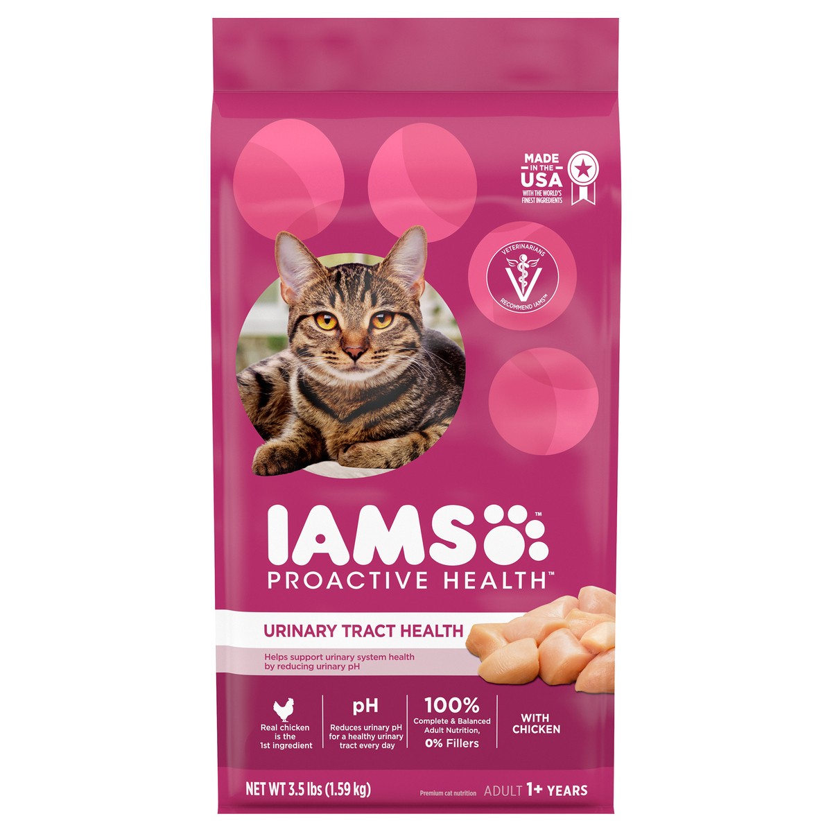 slide 1 of 9, Iams™ ProActive Health™ Urinary Tract Health with Chicken Premium Cat Food 3.5 lb. Bag, 3.5 lb