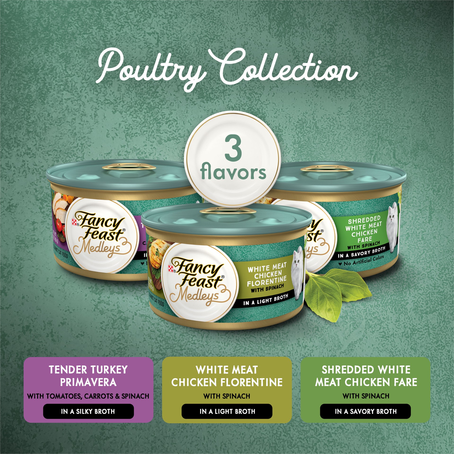 slide 7 of 9, Fancy Feast Purina Fancy Feast Medleys Poultry Collection Wet Cat Food Variety Pack, 90 oz