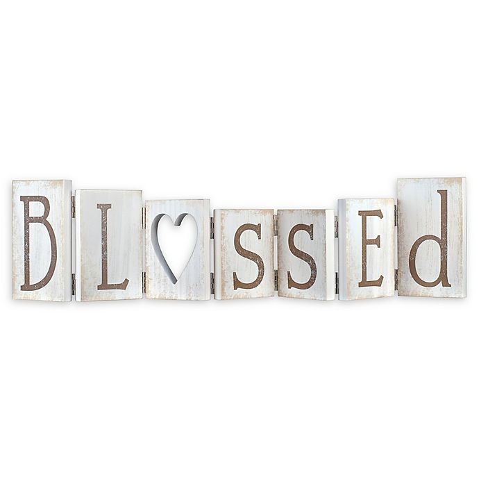 slide 1 of 1, Malden Blessed'' Hinged Love Letters - Distressed White'', 1 ct