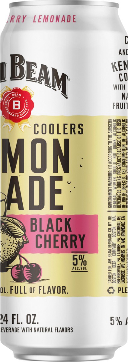 slide 5 of 7, Jim Beam Black Cherry Lem, 24 fl oz