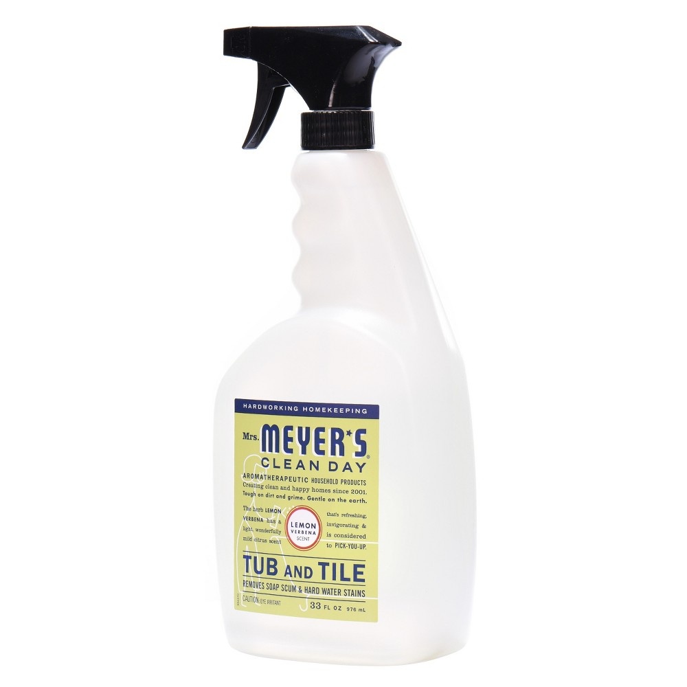 slide 4 of 4, Mrs. Meyer's Lemon Verbena Tub And Tile Spray Cleaner, 33 fl oz