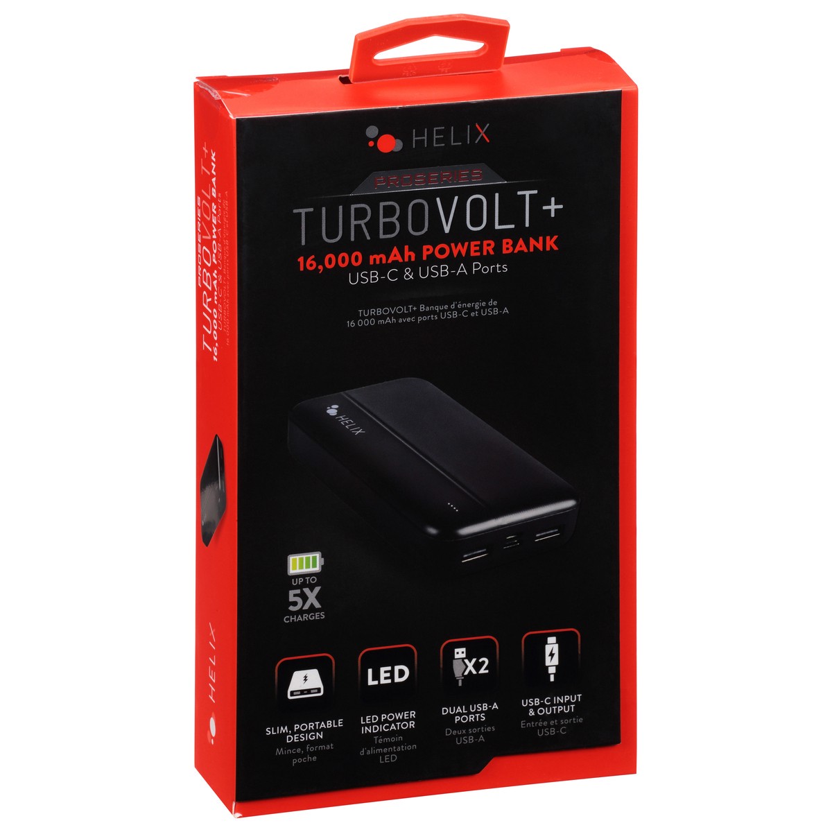 slide 7 of 9, Helix Turbovolt+ 16000 mAh Proseries Power Bank 1 ea, 1 ct