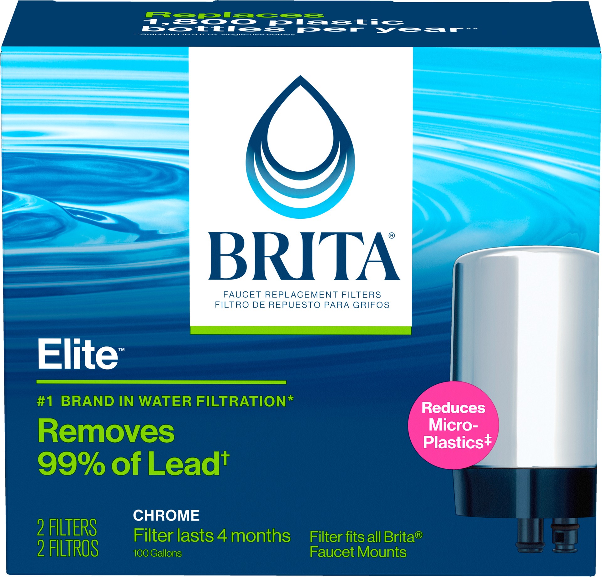 slide 1 of 5, Brita Faucet Replacement Filter 2 ea, 2 ct