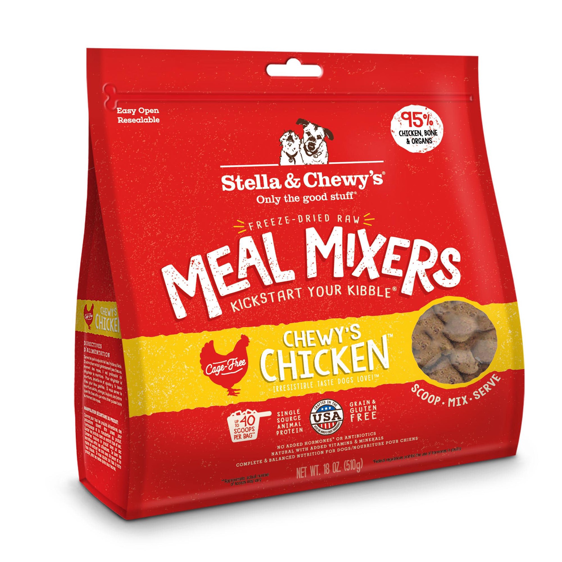 slide 1 of 1, Stella & Chewy's Freeze-Dried Raw Complete & Balanced Nutrition Chewy's Chicken Meal Mixers 18 oz, 18 oz