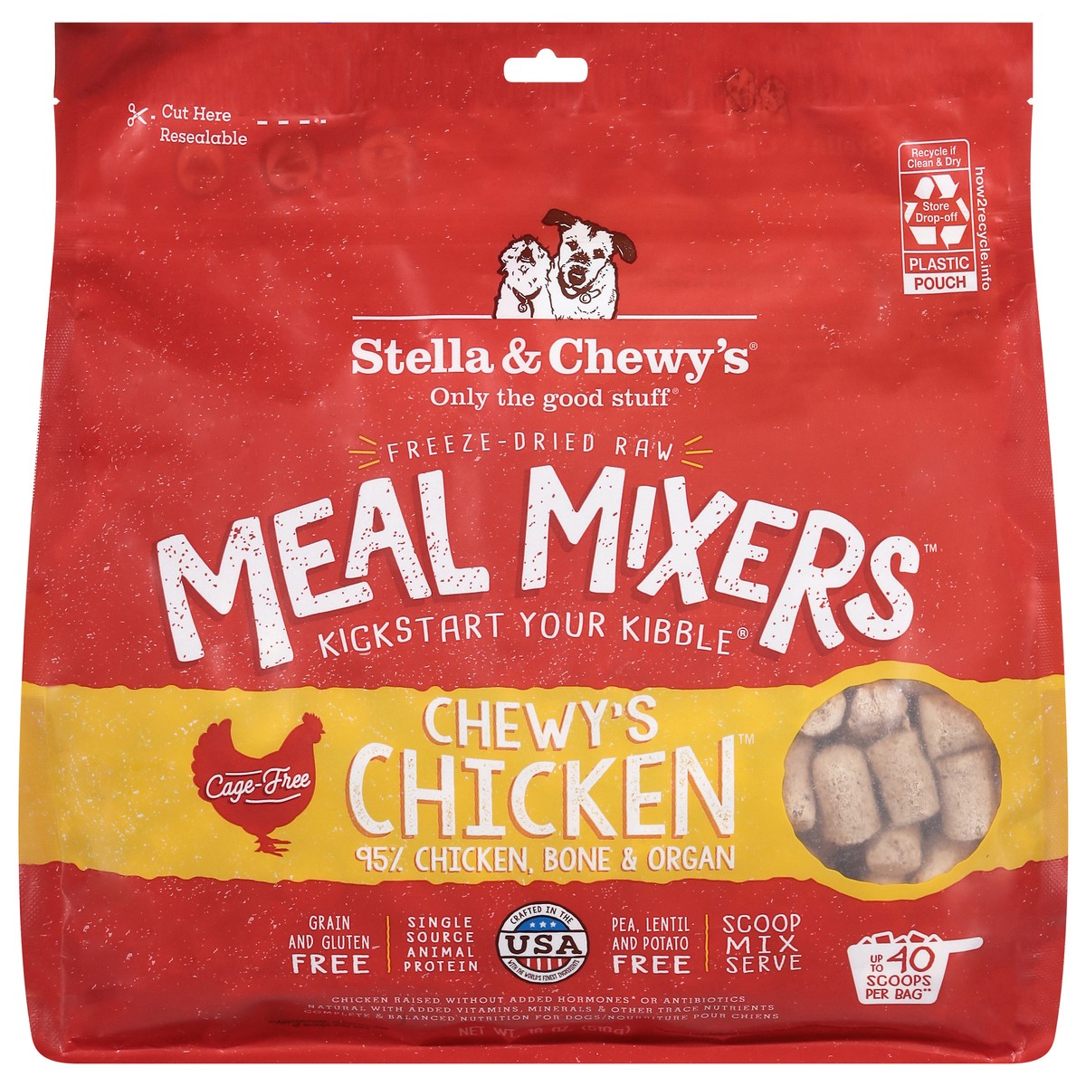 slide 1 of 15, Stella & Chewy's Freeze-Dried Raw Complete & Balanced Nutrition Chewy's Chicken Meal Mixers 18 oz, 18 oz
